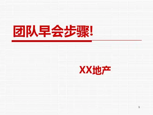 团队早会步骤!PPT课件