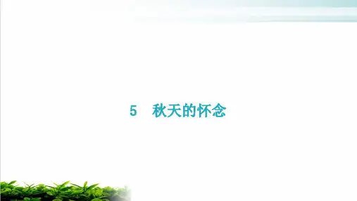 部编版初中语文《秋天的怀念》优秀课件1
