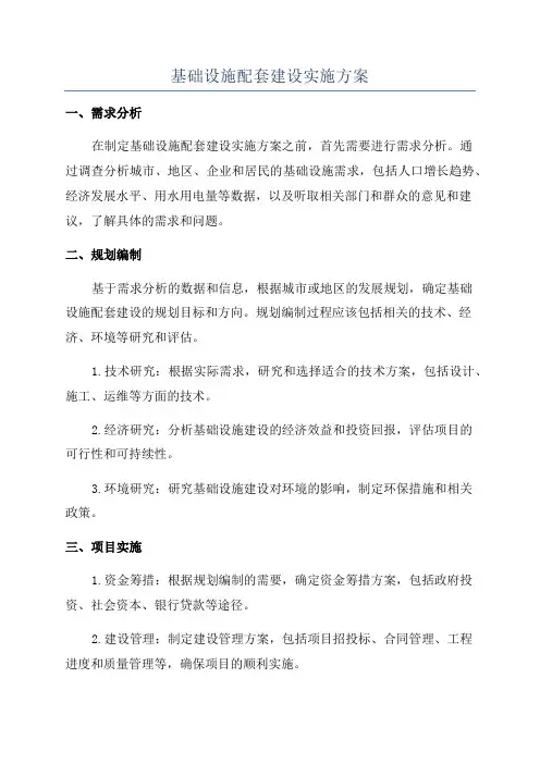 基础设施配套建设实施方案