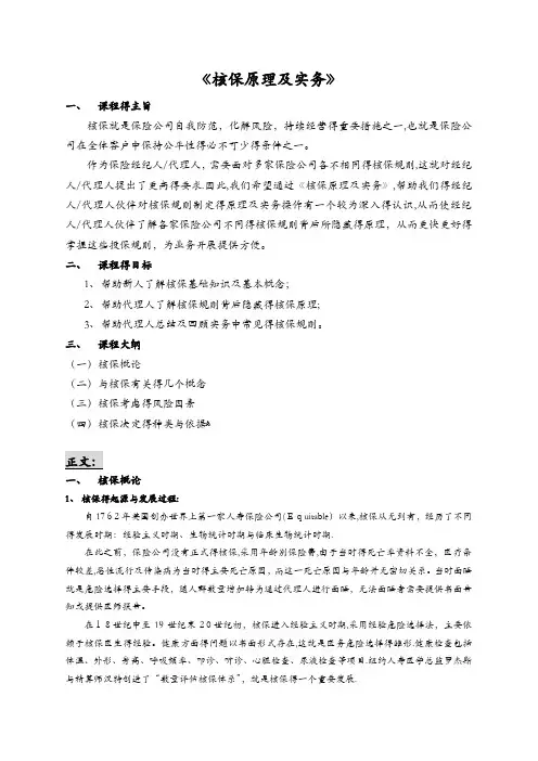 核保原理及实务