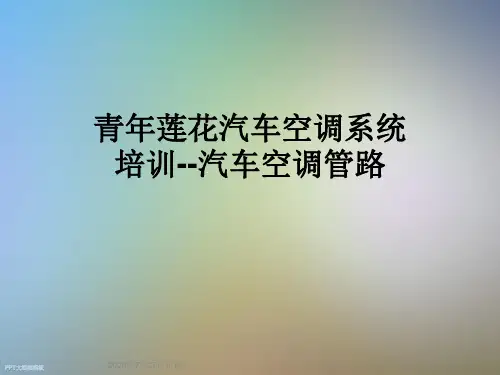 青年莲花汽车空调系统培训--汽车空调管路