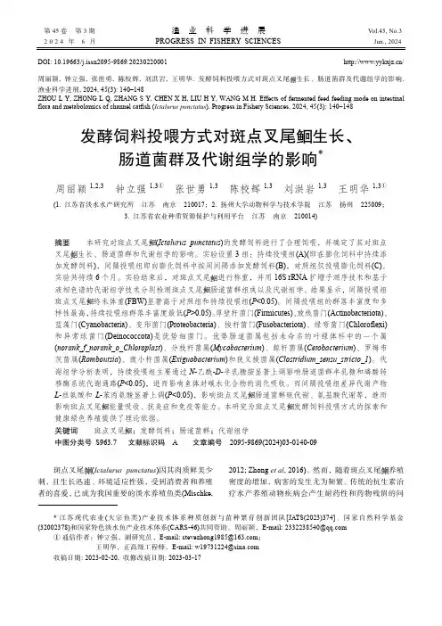 发酵饲料投喂方式对斑点叉尾生长、肠道菌群及代谢组学的影响
