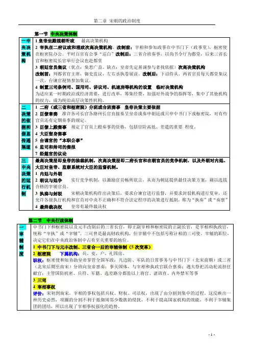 宋朝的政治制度