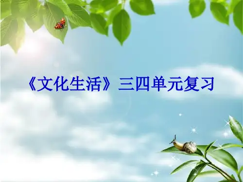 (原创·复习用)《文化生活》第三、四单元必背主观题及答案总结