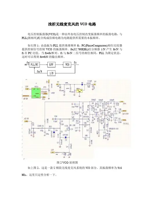 浅析无线麦克风的VCO电路