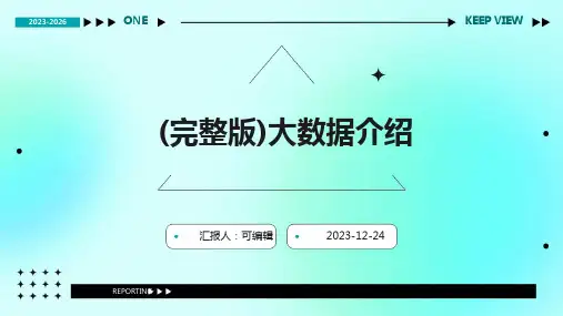(完整版)大数据介绍ppt