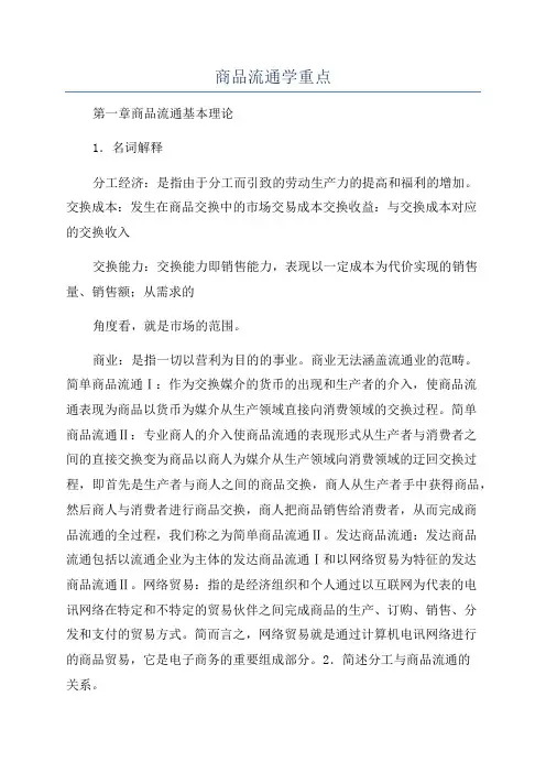 商品流通学重点