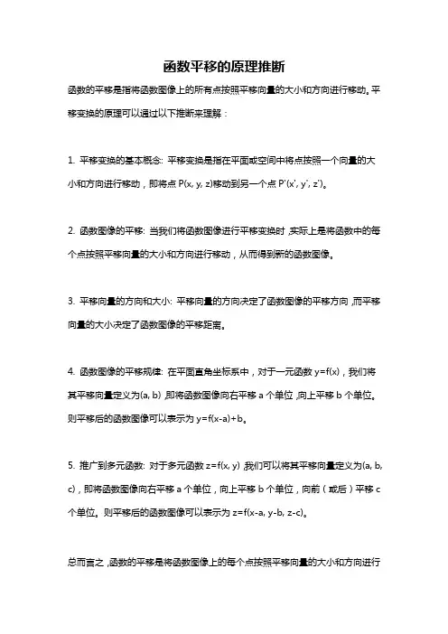 函数平移的原理推断