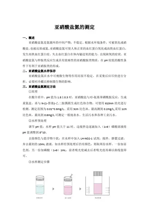 亚硝酸盐氮检测方法