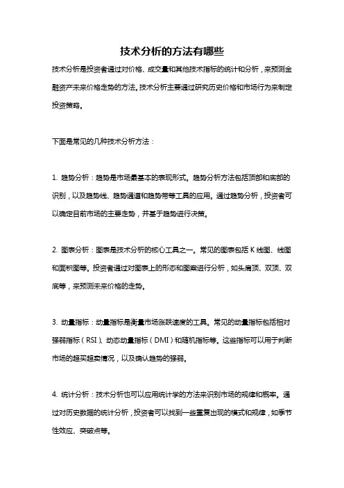 技术分析的方法有哪些