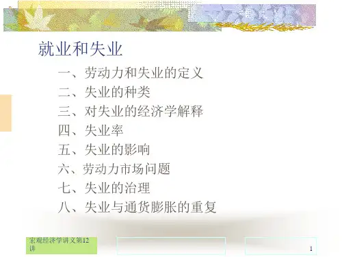 就业与失业PPT课件讲义