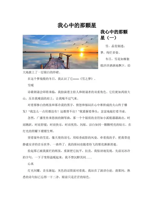 我心中的那颗星(共10篇)