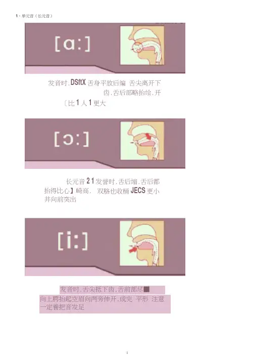 国际音标发音口型图解打印版