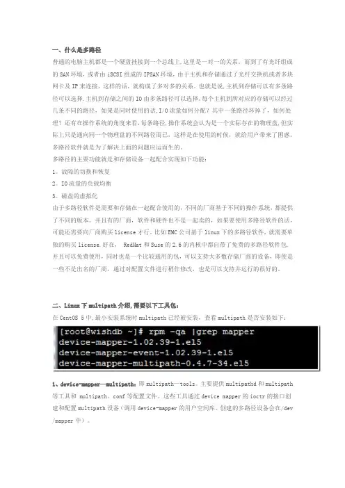 linux下多路径的介绍和安装配置