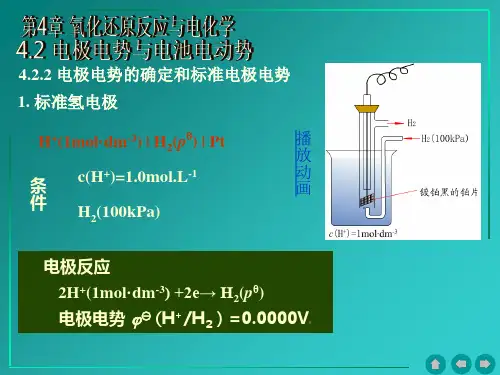 普通化学课件4.2电极电势与电池电动势32页PPT