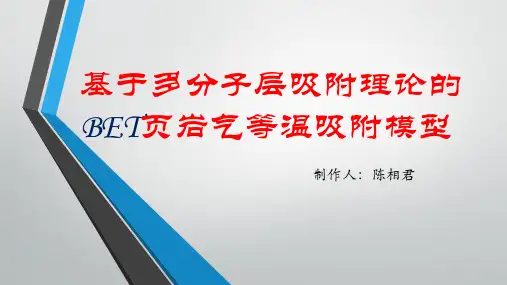 BET页岩气吸附模型