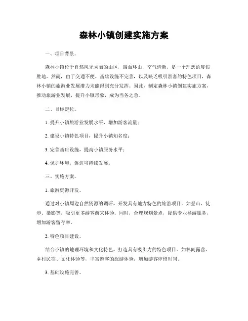 森林小镇创建实施方案