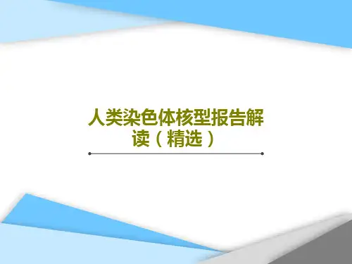 人类染色体核型报告解读(精选)PPT文档共68页