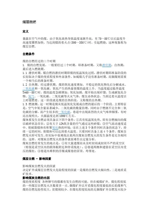 煤层自燃