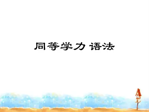 英语同等学力语法汇总