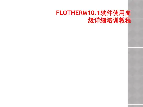 FLOTHERM10.1软件使用高级详细培训教程