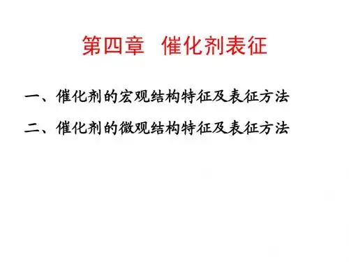 第4章 催化剂表征