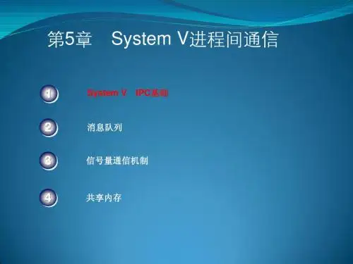第五章 System V进程间通信