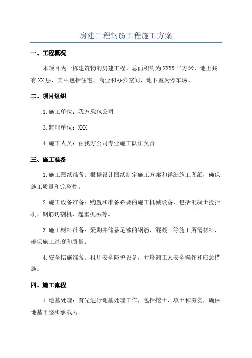 房建工程钢筋工程施工方案