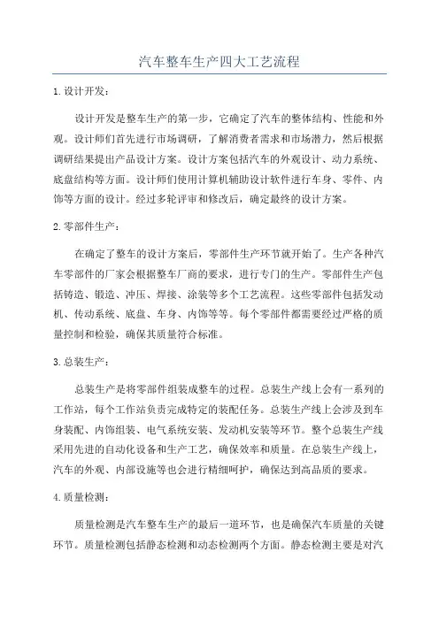 汽车整车生产四大工艺流程