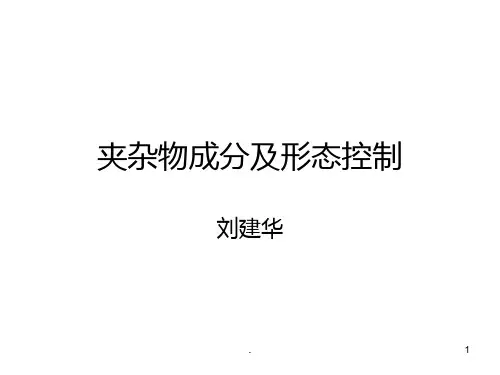 夹杂物成分及形态控制PPT课件