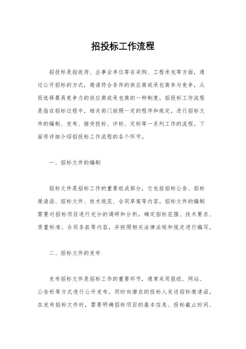 招投标工作流程