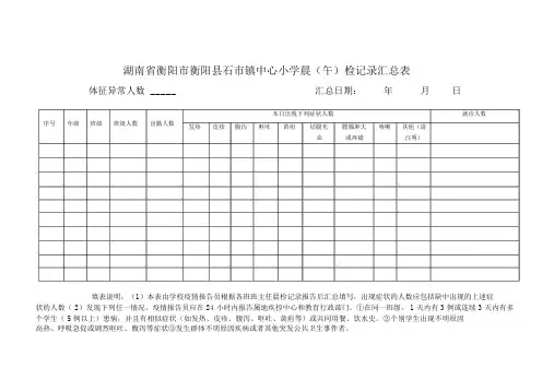 (完整版)晨午检记录汇总表.doc
