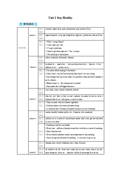 冀教版九年级英语上册教案 Unit 1