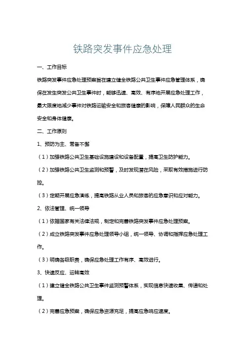 铁路突发事件应急处理