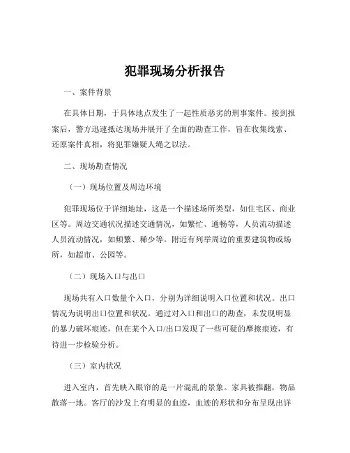 犯罪现场分析报告
