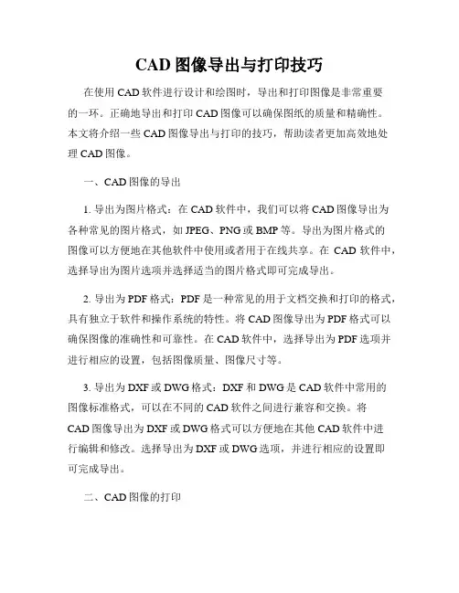 CAD图像导出与打印技巧