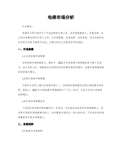 电梯市场分析