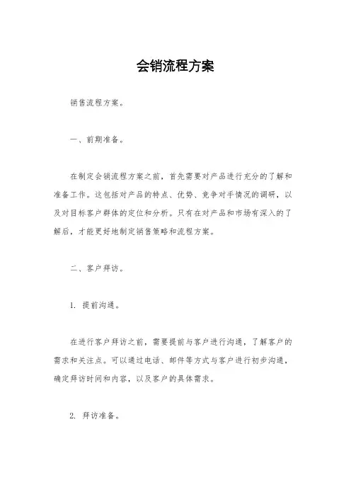 会销流程方案