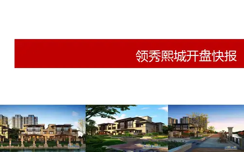 领袖熙城开盘简报