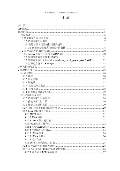 感染猪链球菌2型的猪脑组织转录组...