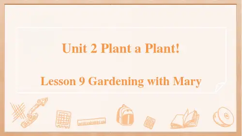 2025年冀教版八年级下册英语Unit 2Lesson 9 Gardening with Mary