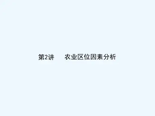 农业区位因素分析 PPT课件