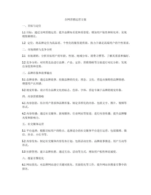 全网营销运营方案