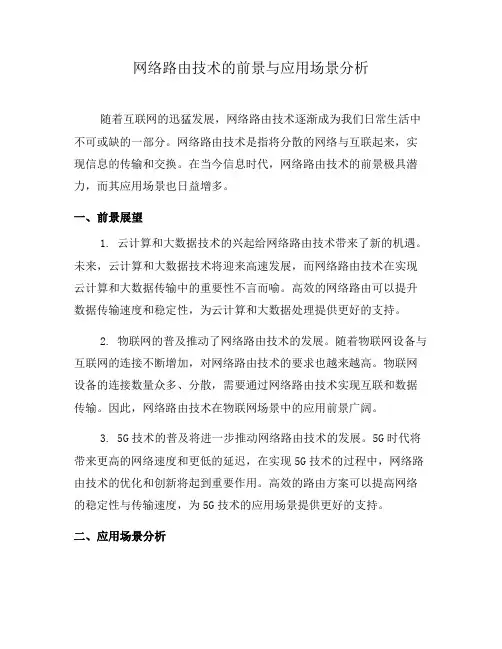 网络路由技术的前景与应用场景分析(系列二)