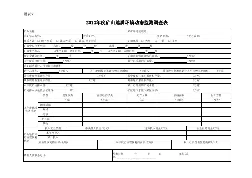矿山环境监测表
