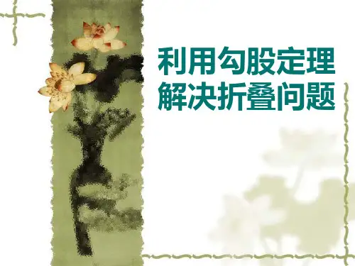 勾股定理解析折叠问题含详细的答案