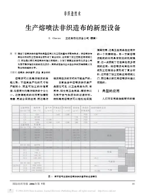生产熔喷法非织造布的新型设备