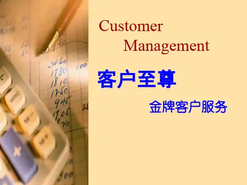 客户至尊——金牌客户服务技巧