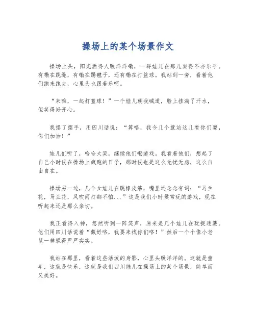 操场上的某个场景作文