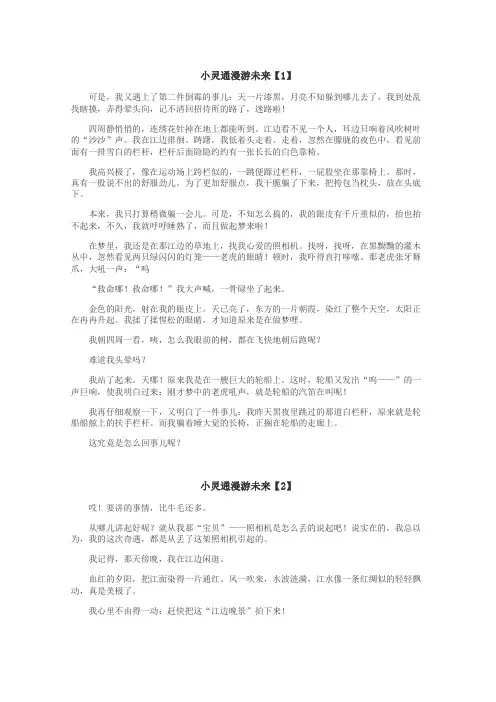 小灵通漫游未来作文

